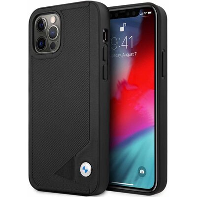 Etui BMW Leather Deboss do Apple iPhone 12 Pro Max Czarny