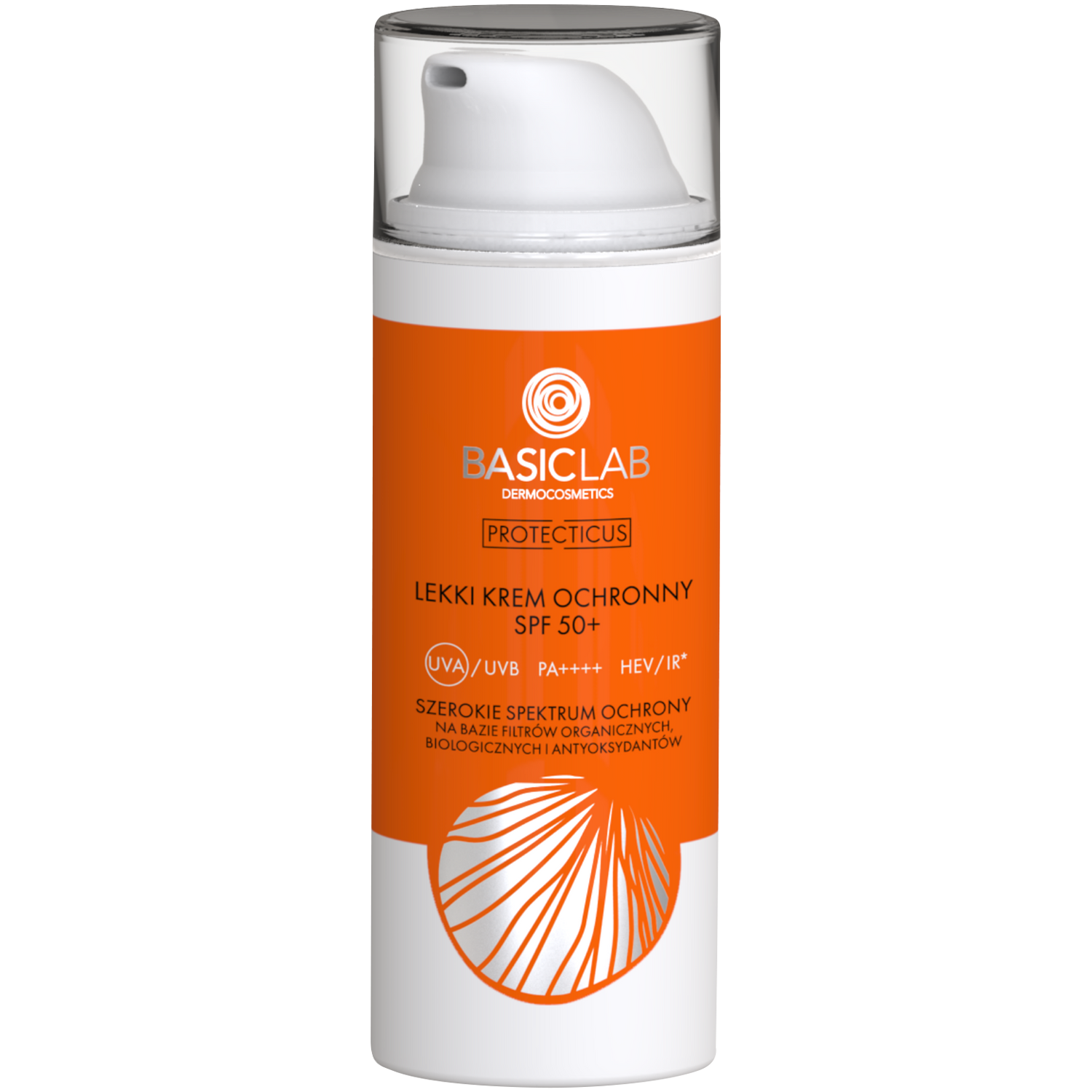 Basiclab Protecticus lekki krem ochronny z SPF50 do twarzy, 50 ml