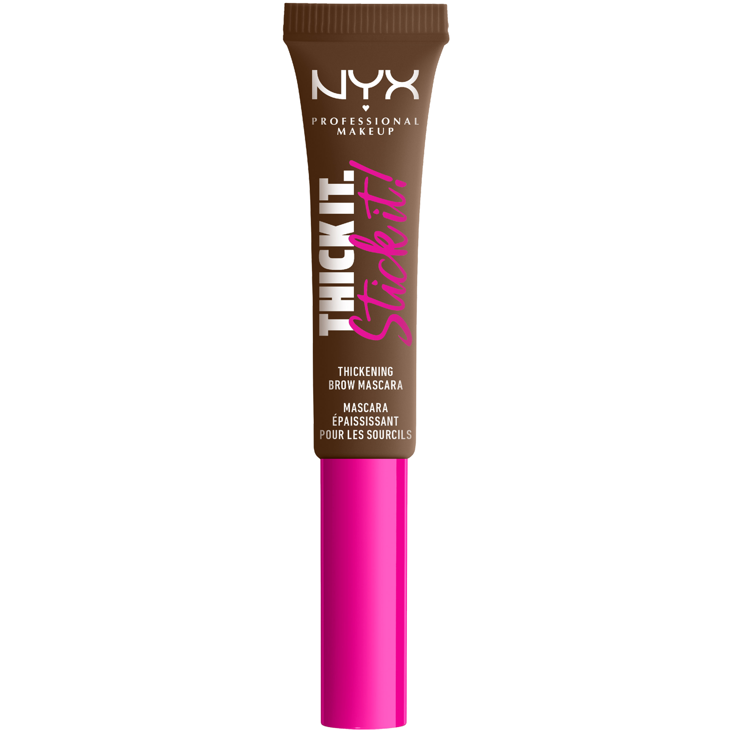 NYX Professional Makeup Thick It. Stick It. wegańska maskara w żelu do brwi brunette, 7 ml