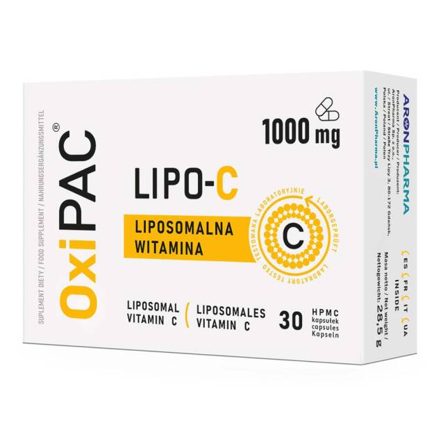 AronPharma OxiPAC Lipo-C zestaw: suplement diety, 3x30 kaps.