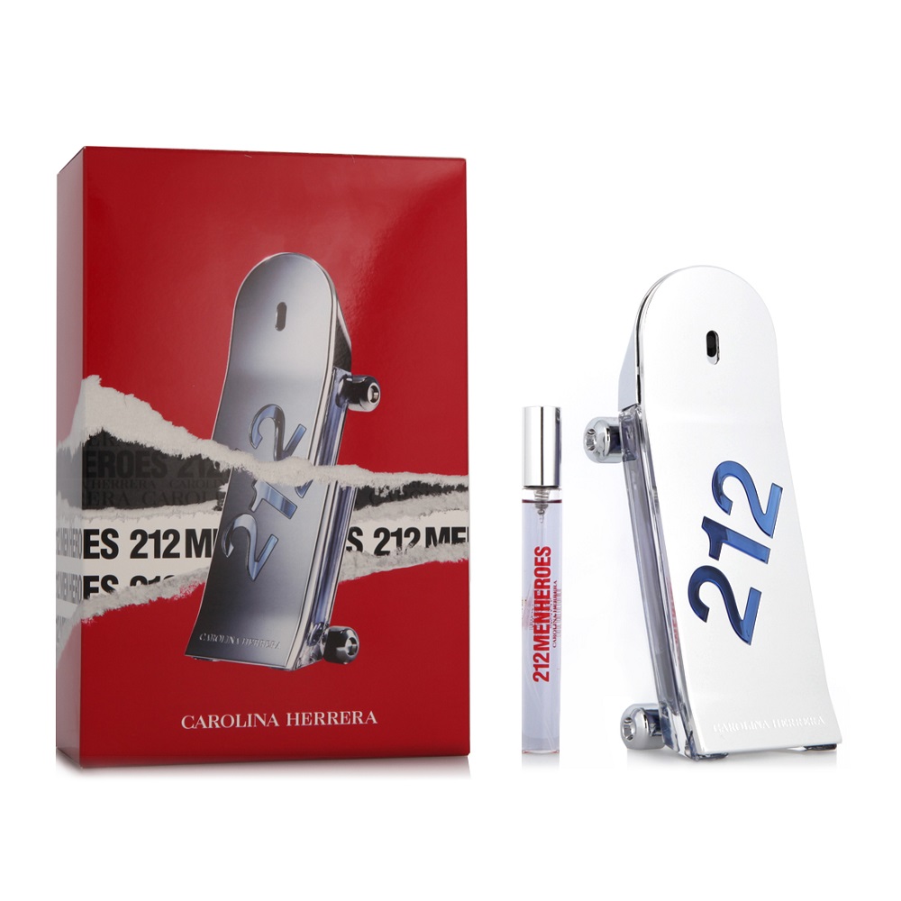 Carolina Herrera 212 Heroes Men zestaw: woda toaletowa męska, 90 ml + miniatura wody toaletowej, 10 ml