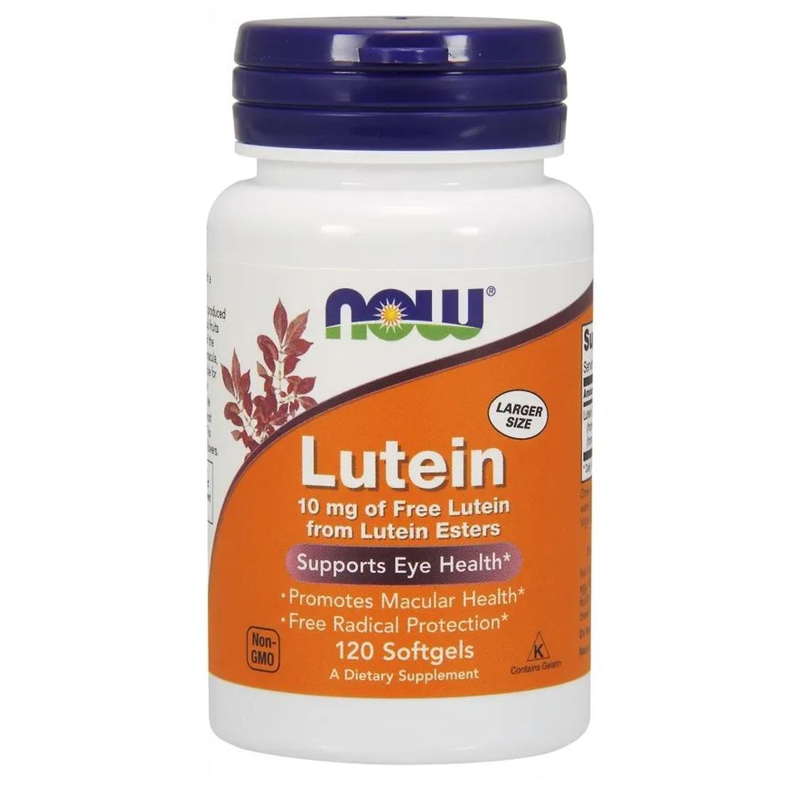 Now Foods suplement diety Luteina, 10mg, 120 kaps./1 opak.