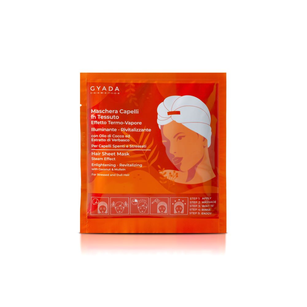 Gyada Hair sheet mask profesjonalna maska do włosów w płachcie dodająca blasku włosom matowym, 60 ml