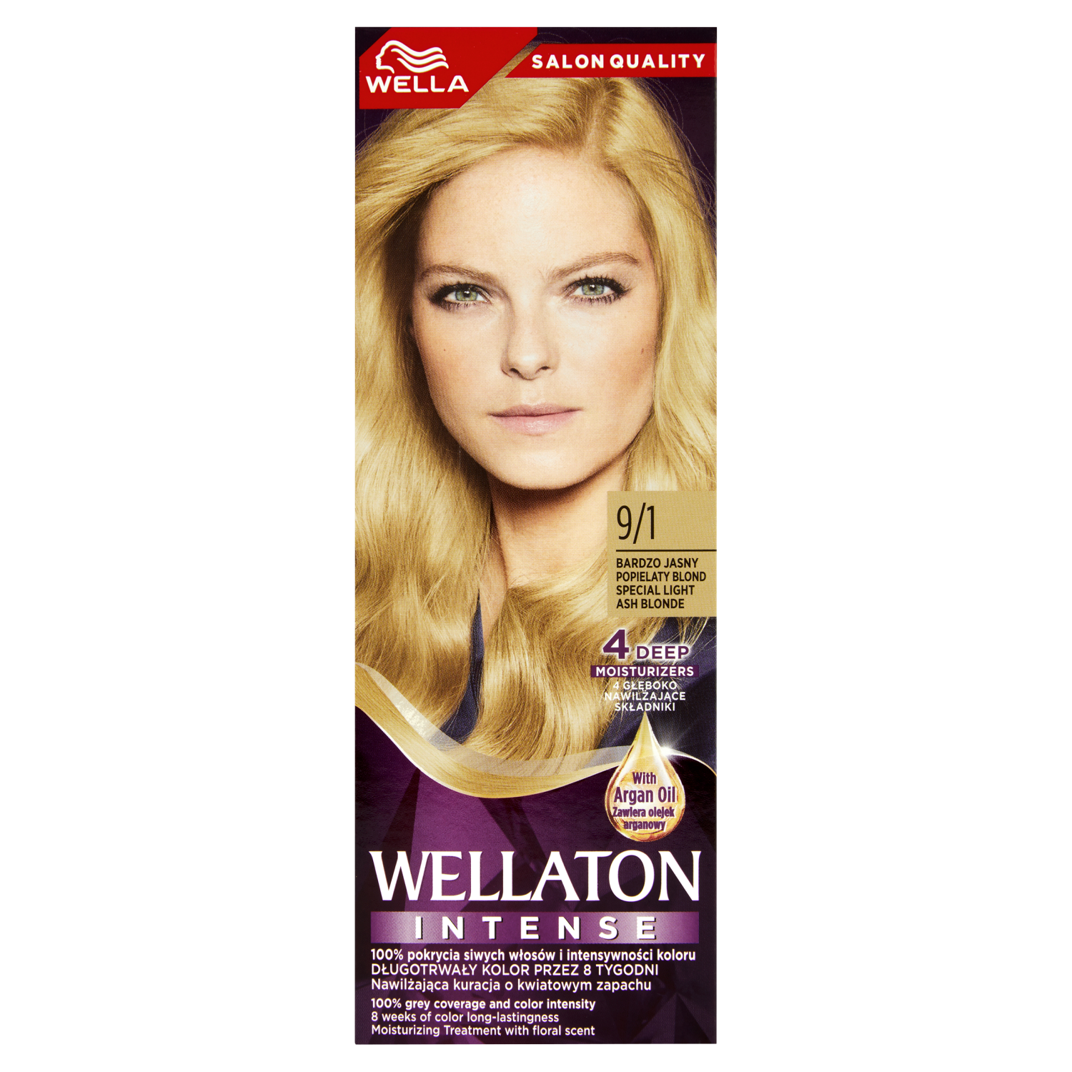 Wella Wellaton Intense krem koloryzujący do włosów 9/1 bardzo jasny popielaty blond, 1 opak.