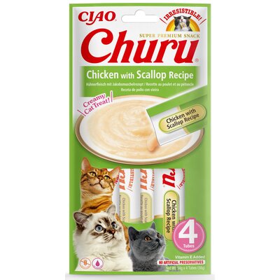INABA Churu Cat kremowy przysmak dla kota kurczak i przegrzebki 56 g