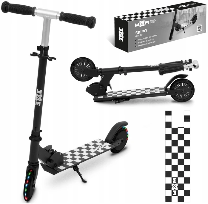 HULAJNOGA SKŁADANA KOŁA LED 120mm WXM SKIPO