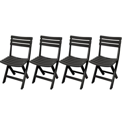 Zestaw krzeseł ogrodowych PROGARDEN Komodo Antracytowy (4 szt.)