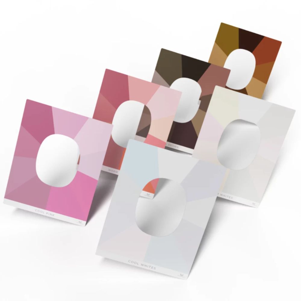 Many Beauty ramy do analizy kolorystycznej-dobór bieli, różu i brązu, 6 szt./1 opak.