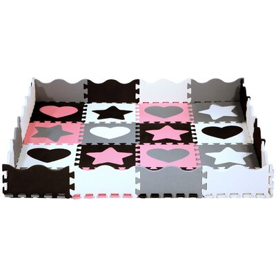 Mata piankowa NILS FUN MD03 30 x 30 cm (36 elementów) Różowy