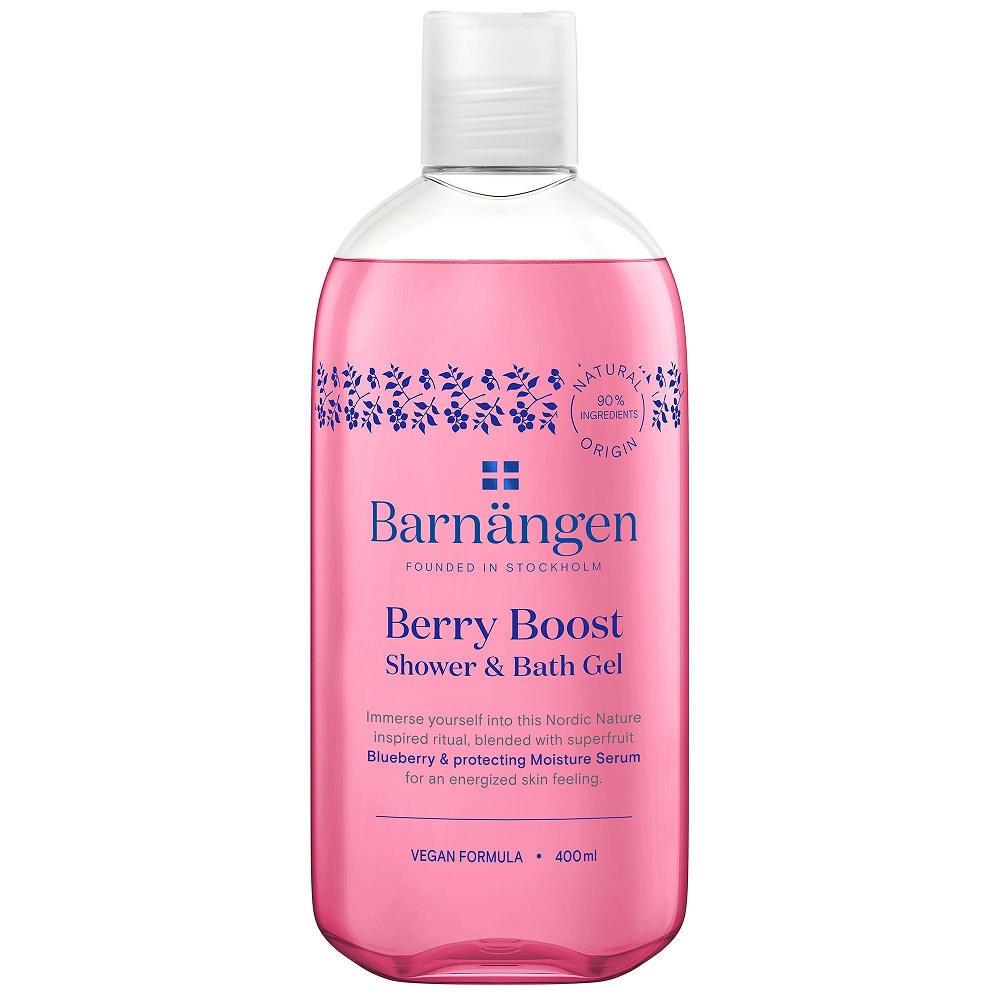 Barnängen Berry Boost żel do kąpieli i pod prysznic z olejkiem z czarnych jagód, 400 ml