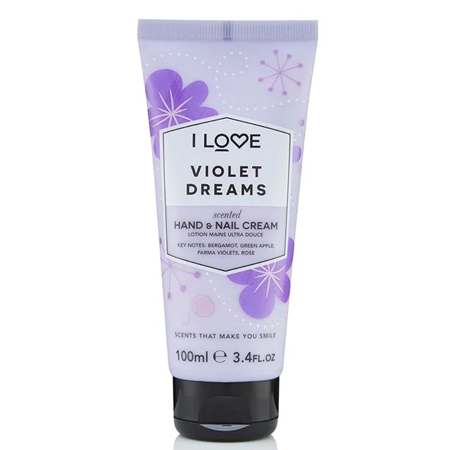 I Love nawilżający krem do dłoni i paznokci Violet Dreams, 100 ml
