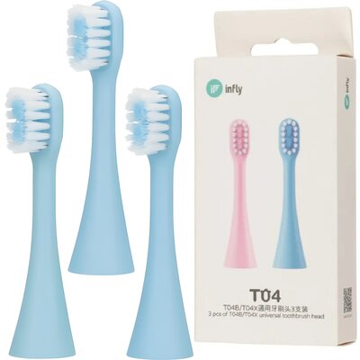 Oryginalna końcówka szczoteczki INFLY T20040B/T20040X (3 szt.) (Delikatna dla zębów)