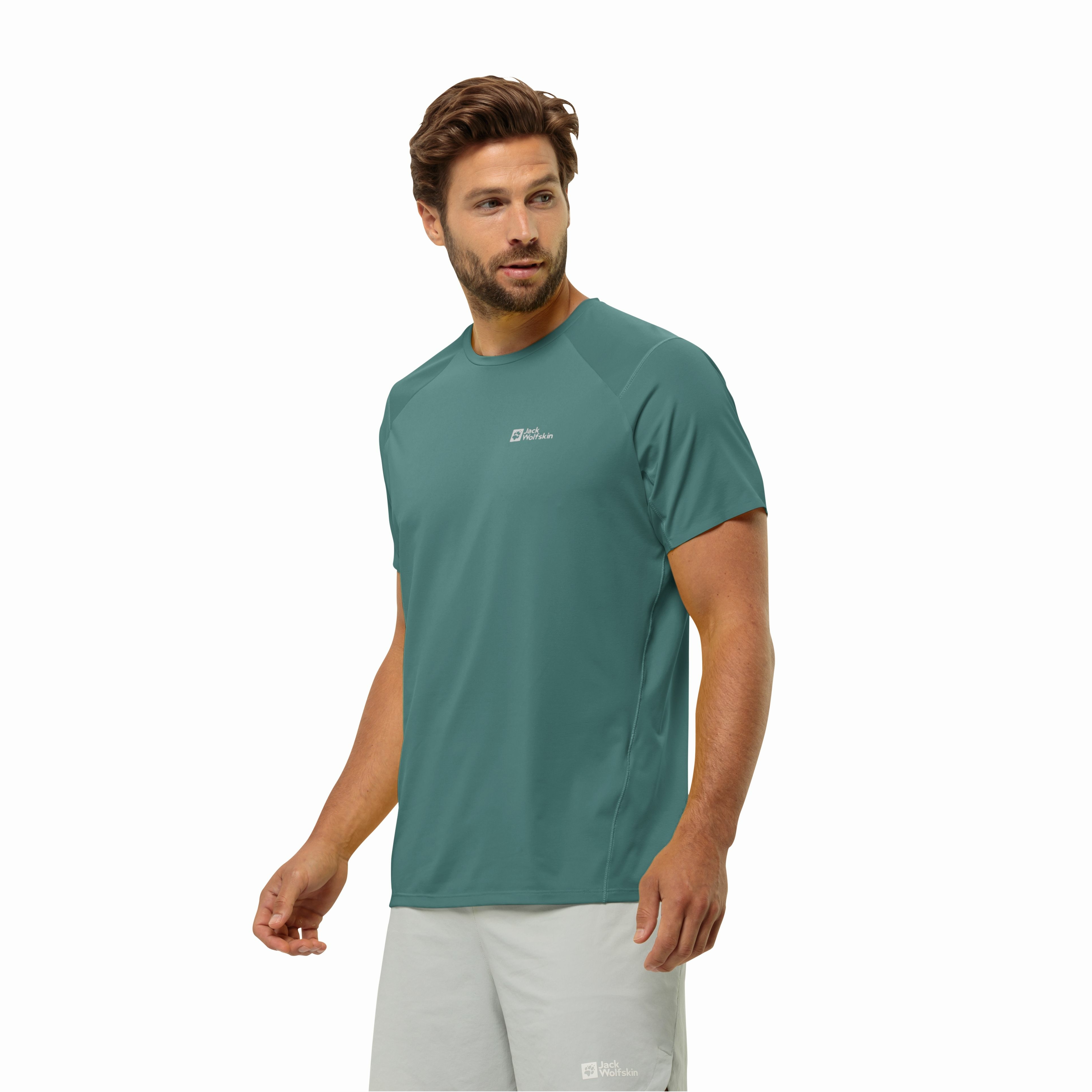 Męska koszulka Jack Wolfskin PRELIGHT CHILL T M jade green - M