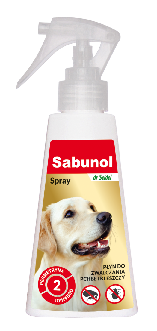 dr Seidel Sabunol spray przeciw pchłom i kleszczom dla psów, 100 ml