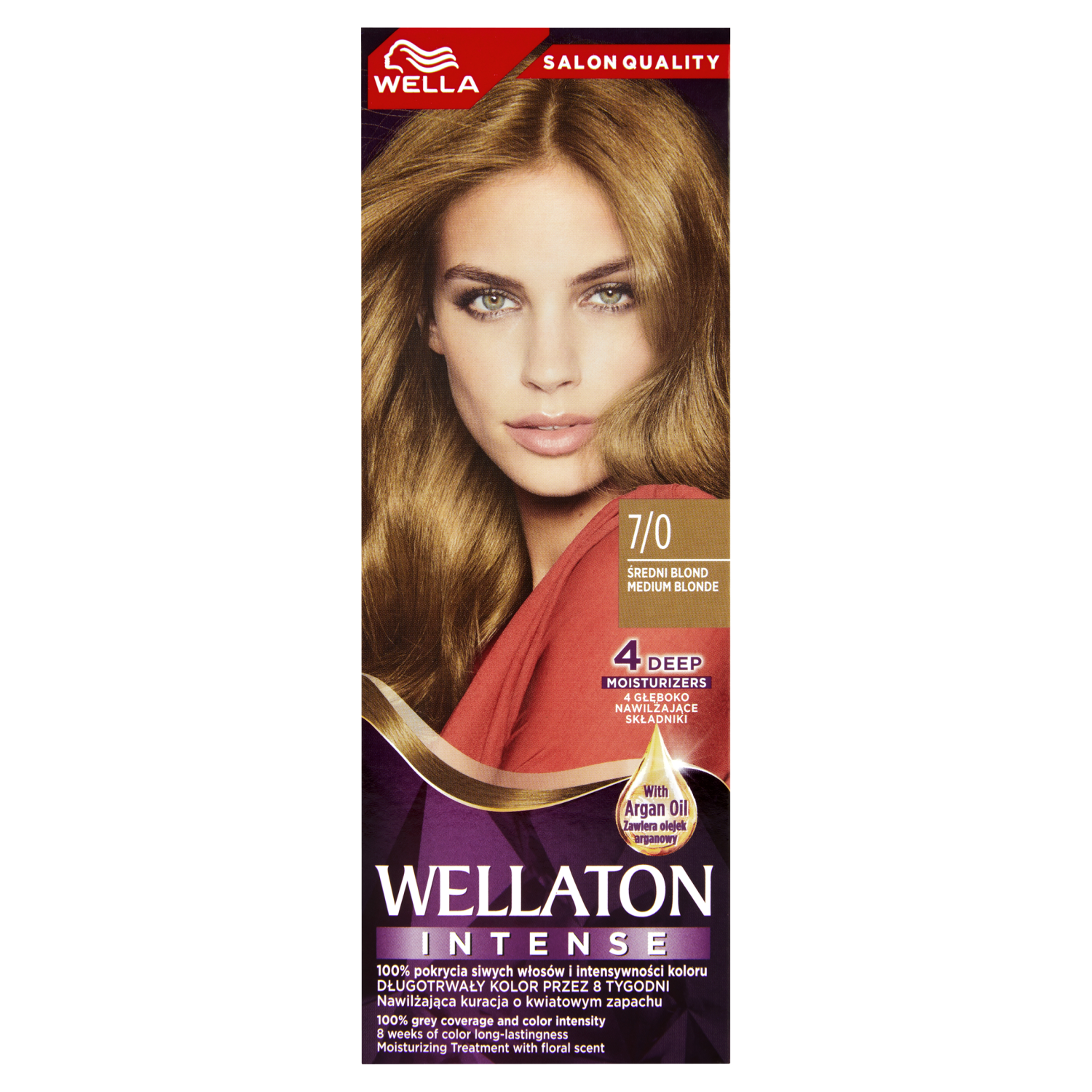 Wella Wellaton Intense krem koloryzujący do włosów 7/0 średni blond, 1 opak.