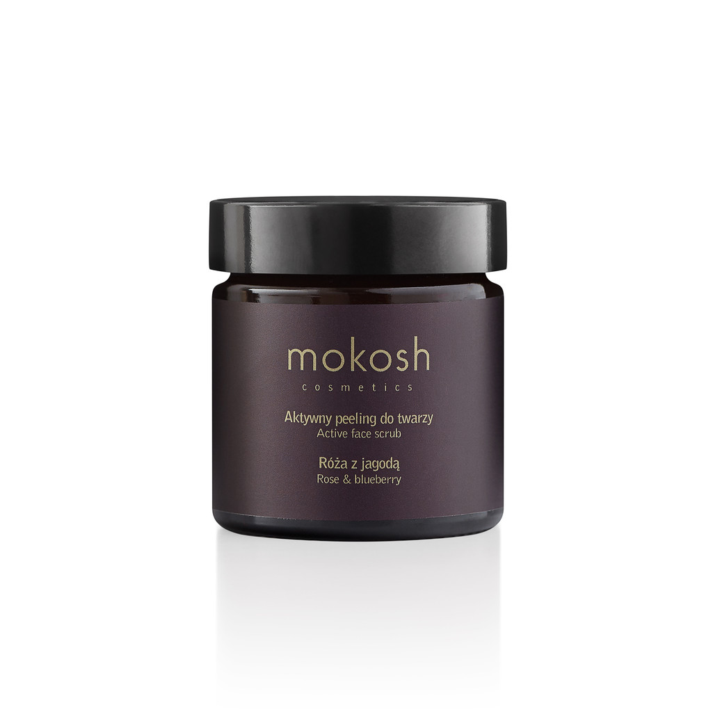 MOKOSH Aktywny peeling do twarzy Róża z jagodą