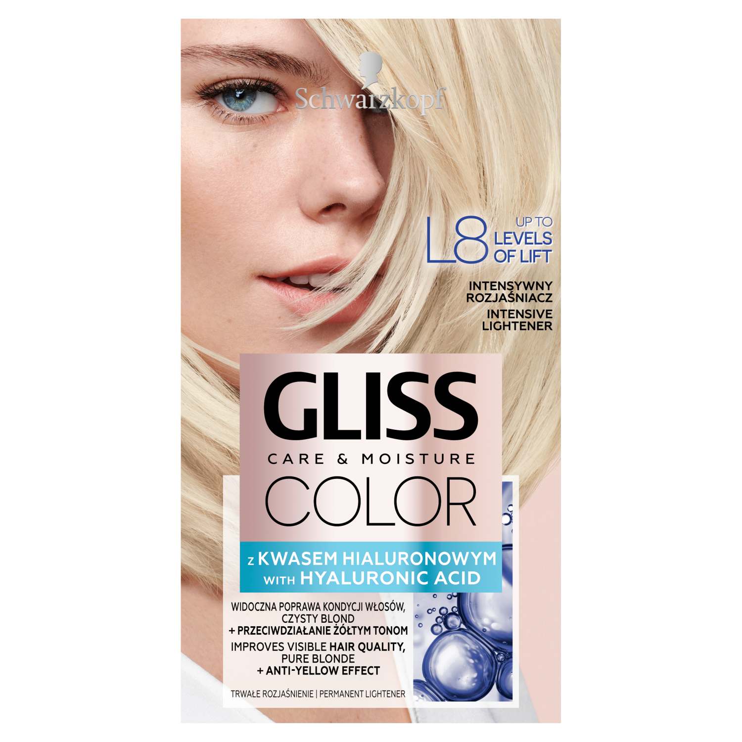 Gliss Color rozjaśniacz do włosów L8 intensive lightener, 1 opak.