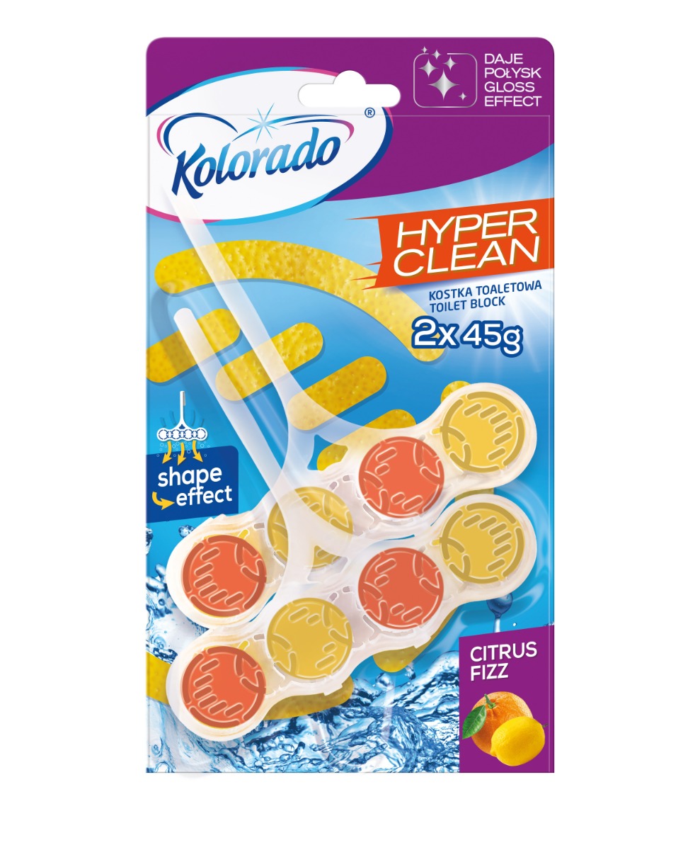 Kolorado Hyper Clean kostka do WC Citrus Fizz, 3 x 45 g