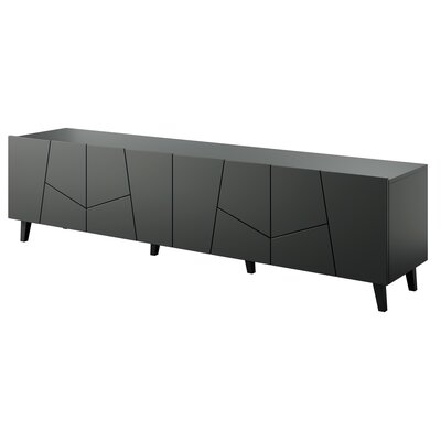 Szafka RTV CAMA MEBLE Etna Czarny mat