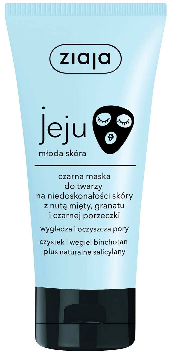 Ziaja Jeju, maska czarna do twarzy na niedoskonałości skóry, 50 ml