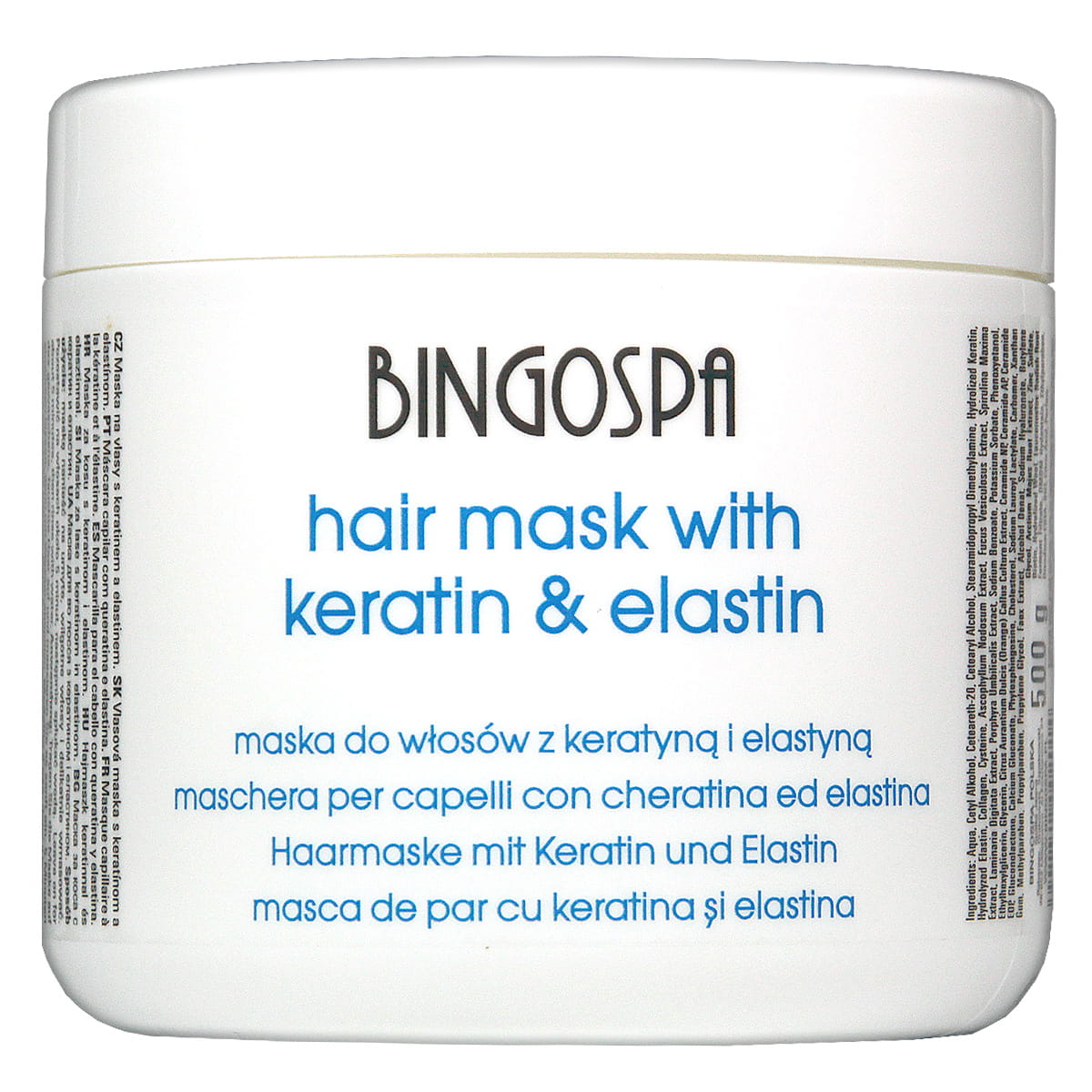 Bingospa maska do włosów keratyna z elastyną, 500 g