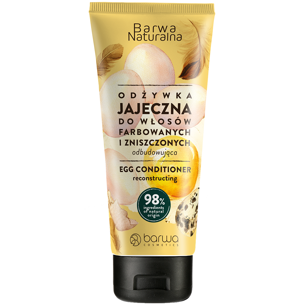 Barwa Naturalna odżywka jajeczna do włosów farbowanych i zniszczonych, 200 ml