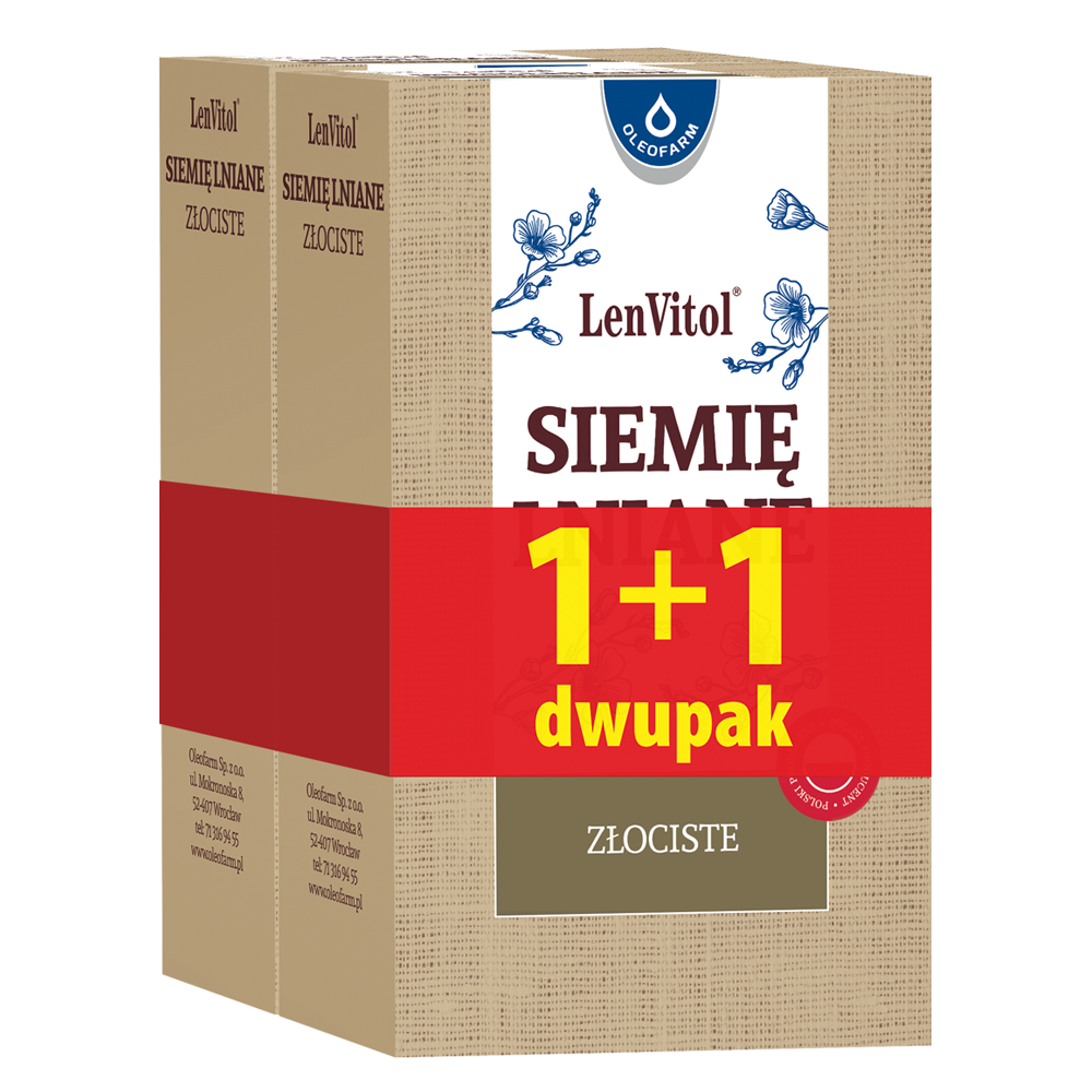 Siemię lniane złociste - dwupak, 250 g + 250 g