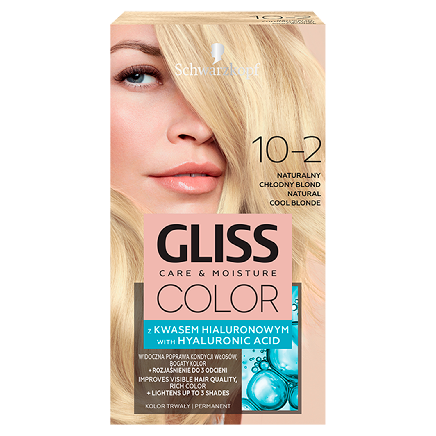 Gliss Color farba do włosów 10-2 naturalny chłodny blond, 1 opak.