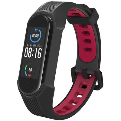 Pasek TECH-PROTECT Armour do Xiaomi Mi Smart Band 5/6/7/NFC Czarno-czerwony