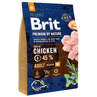 Karma dla psa BRIT Premium By Nature Medium Kurczak 8 kg