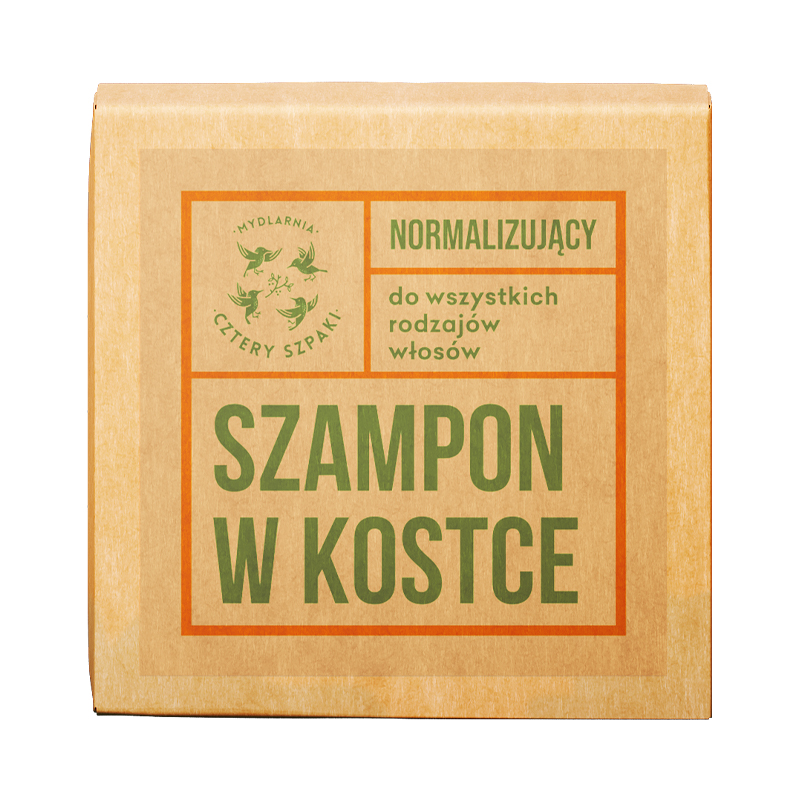Mydlarnia Cztery Szpaki normalizujący szampon w kostce, 75 g