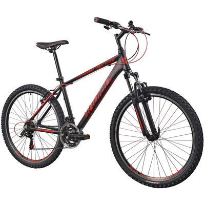 Rower górski MTB INDIANA X-Pulser 1.6 M15 26 cali męski Czarno-czerwony