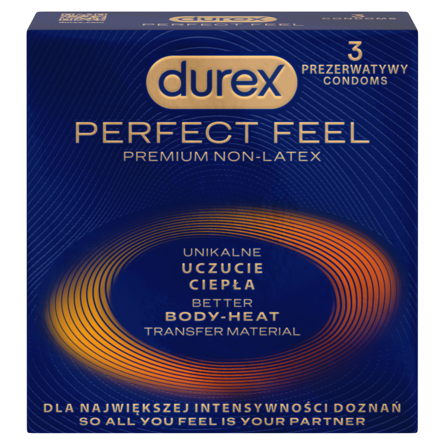 Durex Perfect Feel prezerwatywy, 3 szt./1 opak.