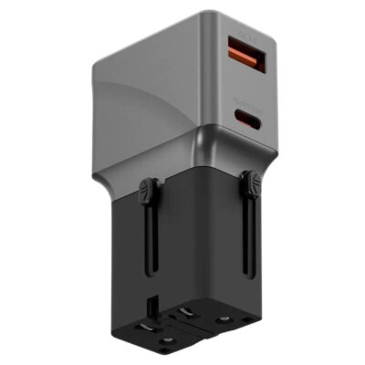 Ładowarka sieciowa ENERGEA TravelWorld 25W Czarno-brązowy