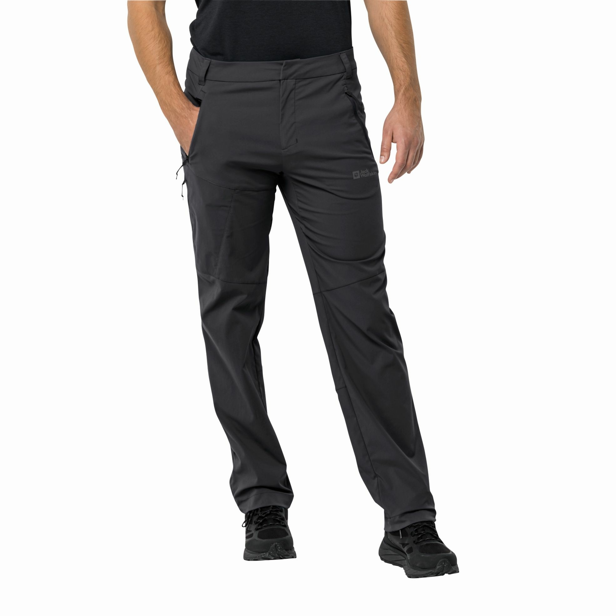 Męskie spodnie softshellowe Jack Wolfskin  GLASTAL PANTS M black - 52S