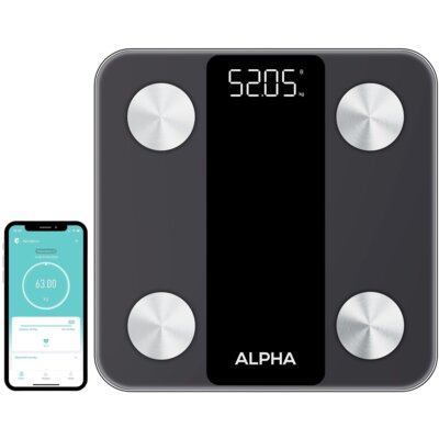 Waga łazienkowa ALPHA Smart Scale 3 Czarny