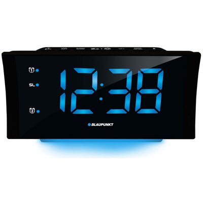 Radiobudzik BLAUPUNKT CR80USB Czarny, Tuner FM, Wyświetlacz LED z podświetleniem, Czujnik temperatury, Zasilanie Bateryjno-sieciowe