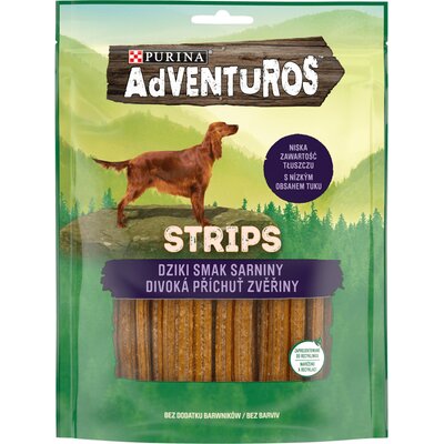 Przysmak dla psa ADVENTUROS Strips Dziki smak sarniny 90g