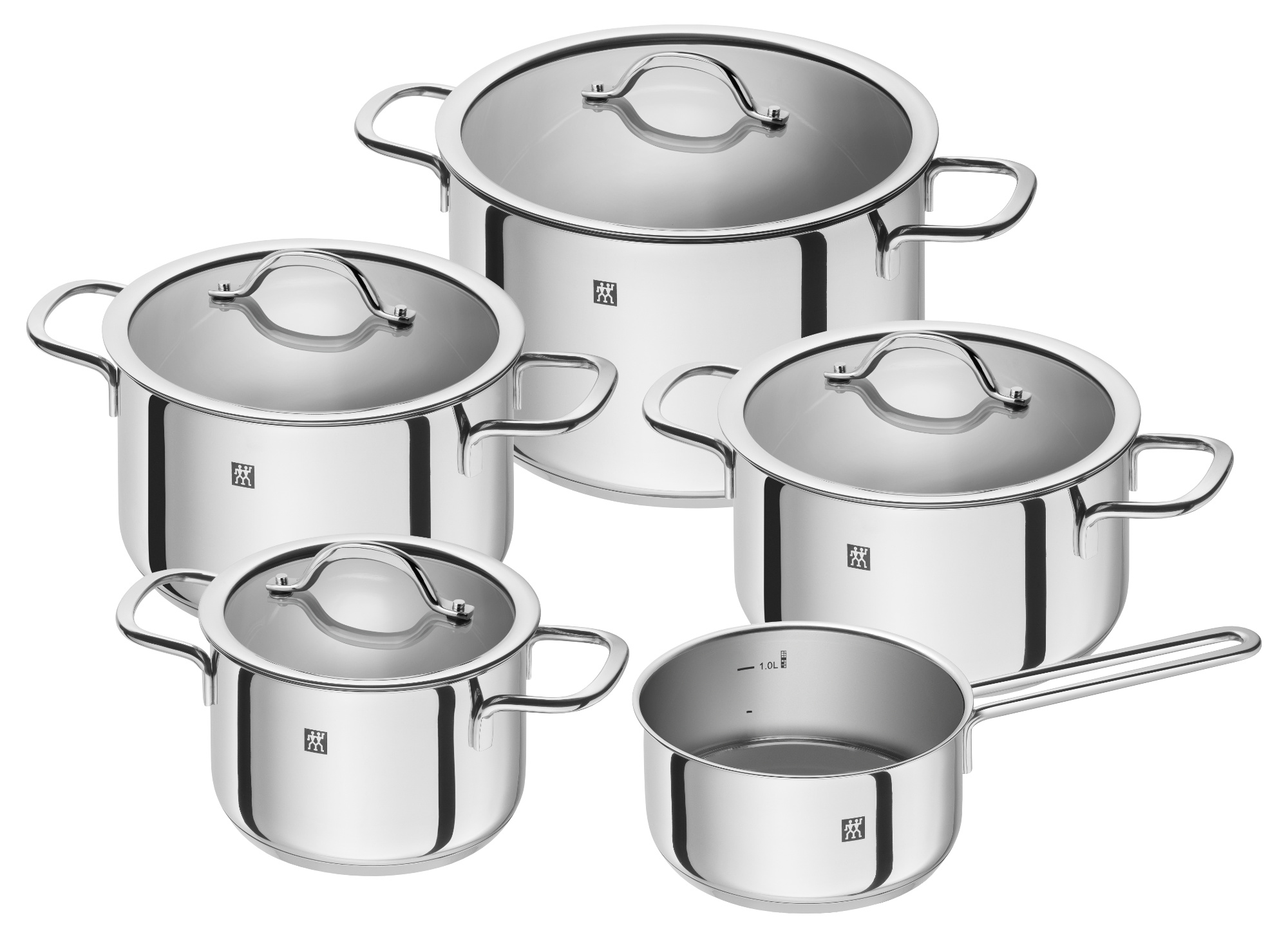 Zwilling - Zestaw 5 naczyń z pokrywkami Neo