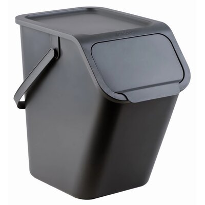 Kosz na śmieci PRACTIC Bini 15100693 25L Czarno-szary