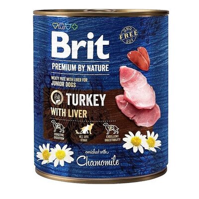Karma dla psa BRIT Premium By Nature Indyk z wątróbką 800 g