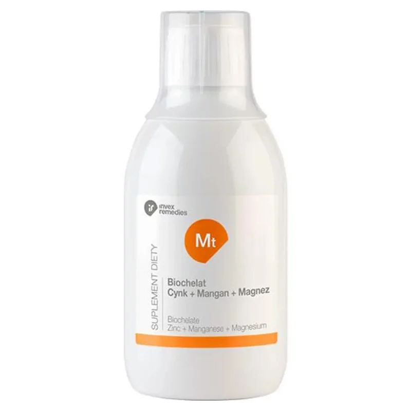 Invex Remedies Biochelat Cynk + Mangan + Magnez suplement diety, 300 ml