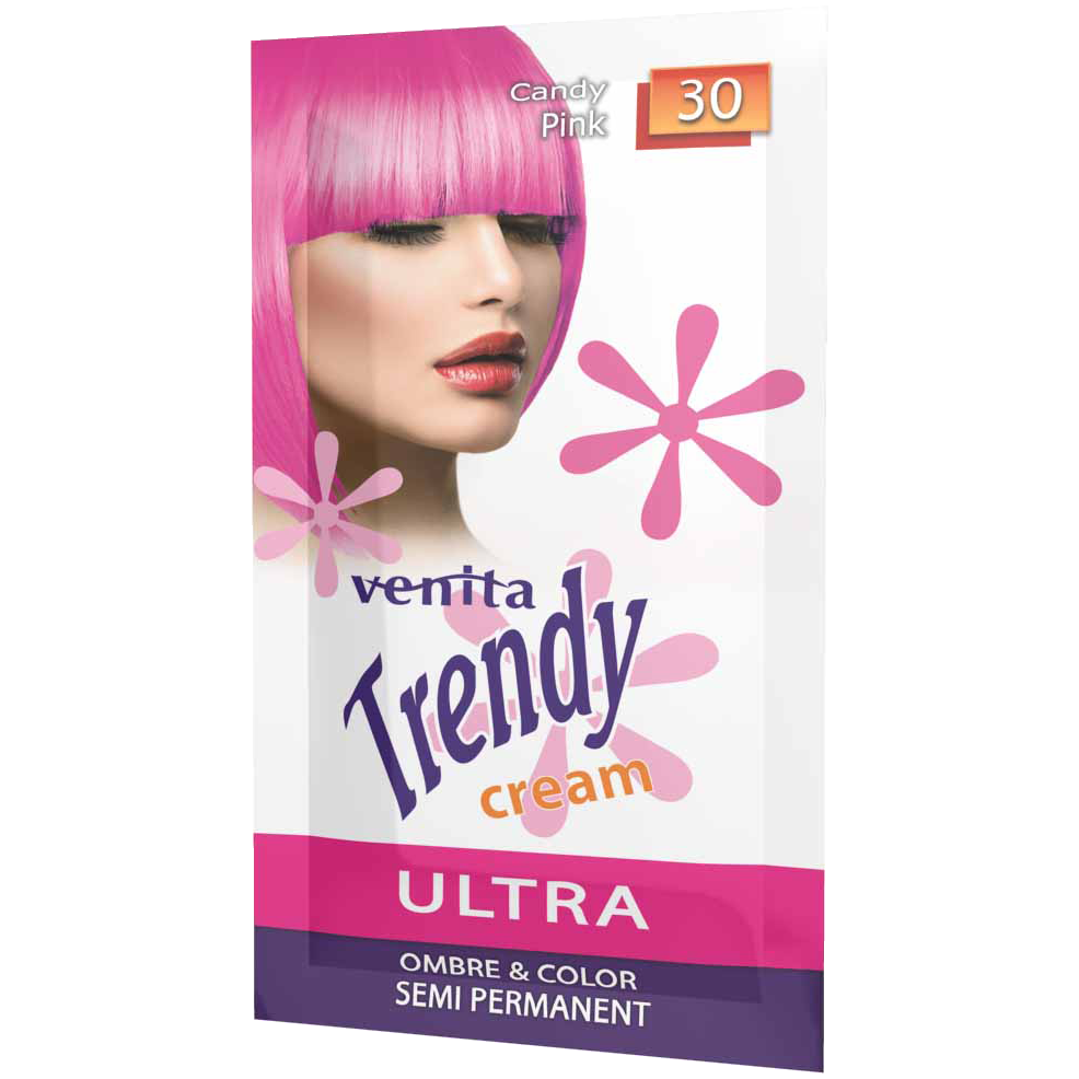 Venita Trendy Cream Ultra krem-toner koloryzujący do włosów 30 candy pink, 35 g