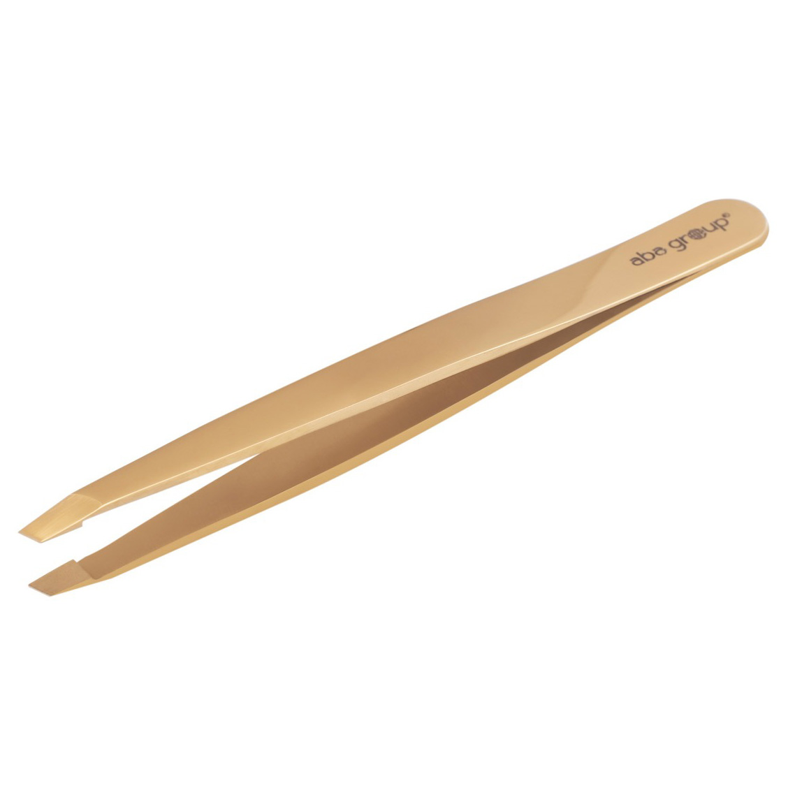 Aba Group pęseta do brwi skośna - złota, 9,5 cm (1437), 1 szt.