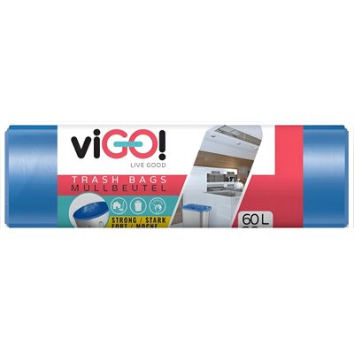 Worki na śmieci VIGO 60 L (28 sztuk) Niebieski