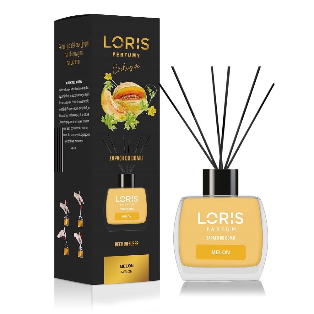 Loris dyfuzor zapachowy z patyczkami Melon, 120 ml