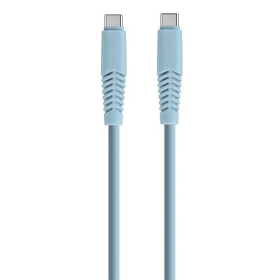 Kabel USB-C - USB-C SETTY KSC-C-1.523 2.1A 1.5 m Niebieski