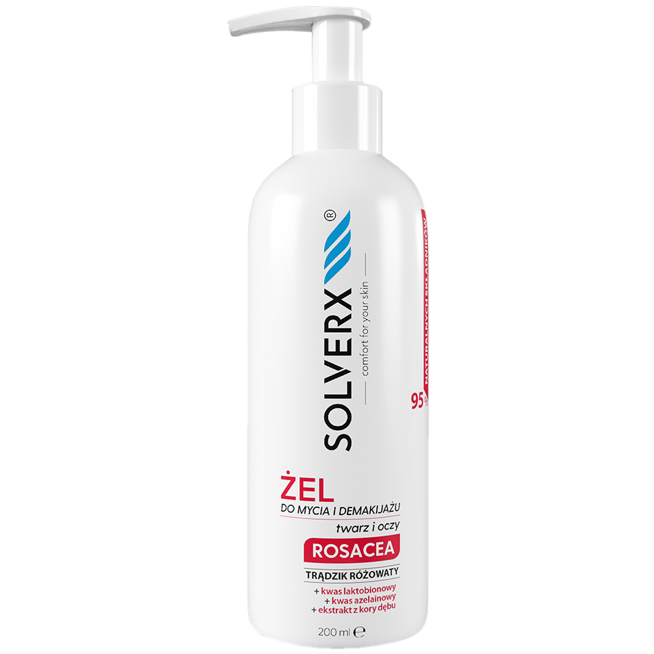 Solverx Rosacea żel do mycia twarzy, 200 ml