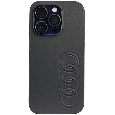 Etui Audi Synthetic Leather do Apple iPhone 14 Pro Czarny