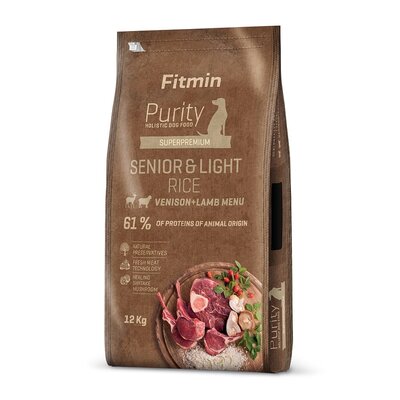 Karma dla psa FITMIN Purity Senior & Light Jagnięcina z dziczyzną 12 kg